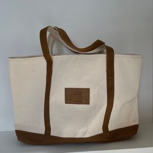 CORONA Since 1925 Beach Tote Two Tone Canvas Neutral Vacation Travel Beachy